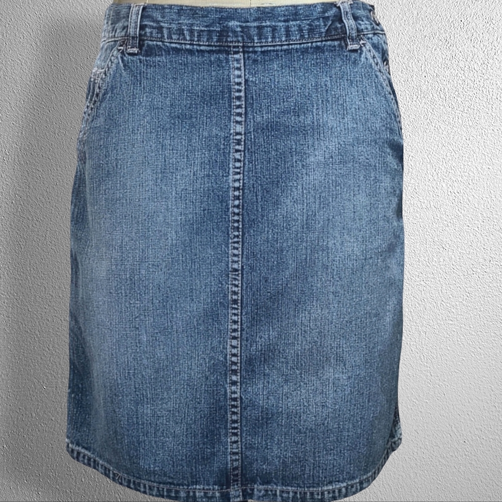 Vintage Y2K Calvin Klein Blue Jean Mini Skirt